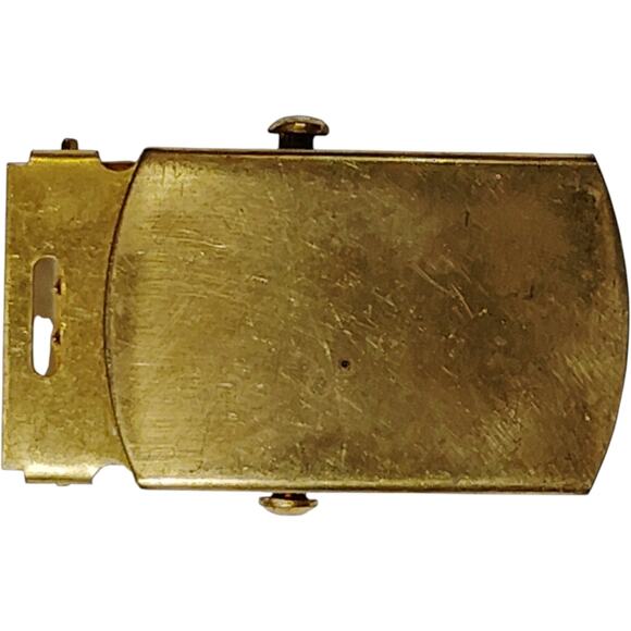 VTG Creative Edge Brass Belt Buckle – 1-5/16" Fits 1¼" Web Belts, Stamped US CE - Picture 1 of 6